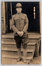 RPPC WW1 Handsome Soldier From Big Sandy MT In 52nd Co 13 Battalion Post... - $39.95