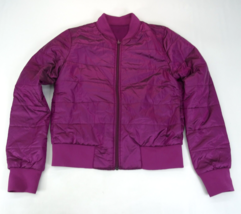 LULULEMON Womens Non-Stop Reversible Bomber Jacket Marvel Size 6 Purple - $47.45