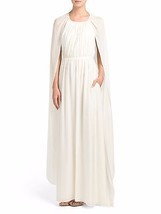 NWT Rachel Zoe Henrietta in Ecru Silk Chiffon Cape Back Grecian Gown 2 $795 - £97.77 GBP