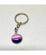 Genderfluid Keychain LGBTQ+ Flag Gay Pride - $6.99