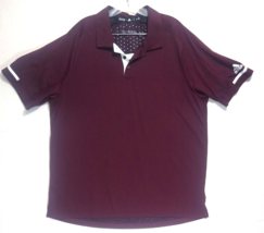 Adidas Golf Short Sleeve polo shirt burgundy mens X-large Climachill - £15.68 GBP
