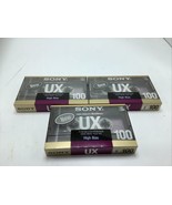 3x Sony UX100 Audio Cassette Tape High Bias Type II Position 100 min Sea... - $600.22 MXN