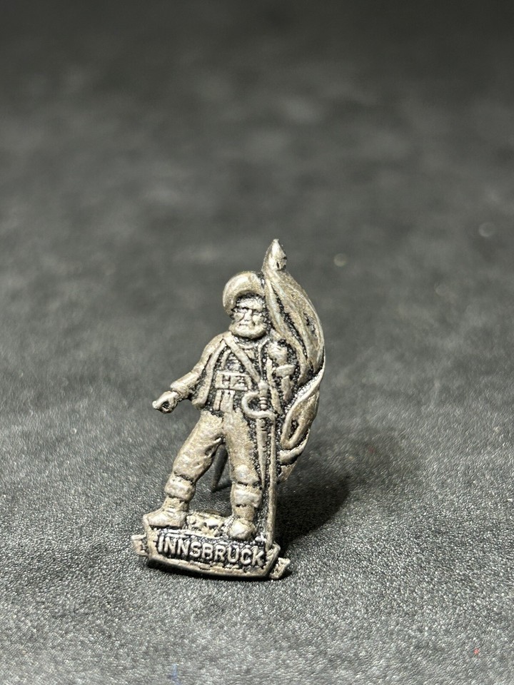 Vintage Silver Color Pin Innsbruck Traveller Austria - $11.98