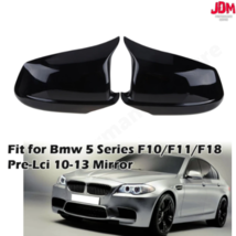 Glossy Black Mirror Cover for BMW 5 Ser F10 2010-13 &amp; F10 M5 2011 M Styl... - $36.45