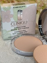 Clinique Superpowder Double Face Makeup ~ 01 Matte Ivory ~ Full Size NIB... - $26.68