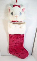 Vintage Disney Aristocats Marie Plush Pink Christmas Stocking White Cat RARE VGC - £22.05 GBP