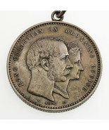 1892 Dinamarca 2 Coronas Aniversario Bodas de Oro Km#800 - $1,153.31 MXN