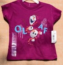 Disney Frozen 2 Cranberry Leafy Olaf Girls TShirt (New) 2T - $11.93