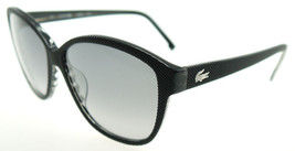 LACOSTE Black Striped / Gray Sunglasses L619S 001 56mm - £44.66 GBP