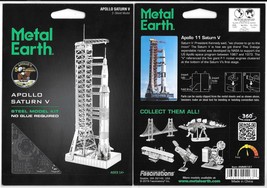 Apollo 11 Saturn V Rocket with Gantry Metal Earth Steel Model Kit NEW SEALED - £8.40 GBP