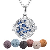 NEW 18mm Aromatherapy Perfume Essential Oils Diffuser Necklace Flower Lo... - £19.59 GBP