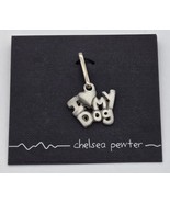Chelsea Pewter I Heart My Dog Charm Vintage Pet Lover Jewelry Accessory - $238.21 MXN
