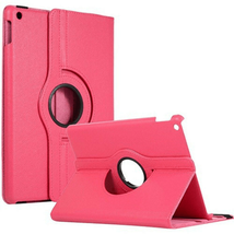 Leather Flip 360° Rotating Portfolio Stand Case HOT PNK for iPad 5/iPad 9.7&quot; - £5.32 GBP
