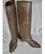 VINTAGE ANDREA PFISTER SOFT CALF LEATHER TAUPE BROWN KNEE HIGH BOOT-PIER... - €84,82 EUR