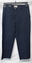 Talbots Cropped Pants Black &amp; White Polka Dot Heritage Cut Stretch Cotto... - $13.83