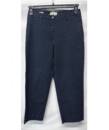 Talbots Cropped Pants Black &amp; White Polka Dot Heritage Cut Stretch Cotto... - $18.90 CAD