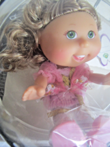 Cabbage Patch Lil Sprouts Ornament 5&quot; DOLL in Ball Case  Karli Luna Brow... - £15.73 GBP