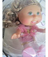 Cabbage Patch Lil Sprouts Ornament 5&quot; DOLL in Ball Case  Karli Luna Brow... - £15.73 GBP