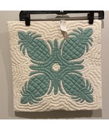 NWT Hawaiian quilt handmade pillow covers 16&quot; Soft Green Pineapple - $53.20