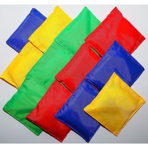 12 Assorted Color Large 5X5 4Oz Each Strong Nylon Bean Bags For Beanbag-Toss Car - £32.38 GBP