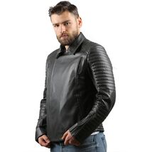 Vinci The Fossett Black Leather Men Jacket image 2
