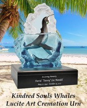 Kindred Souls Whales Lucite Art Cremation Urn - £1,193.04 GBP