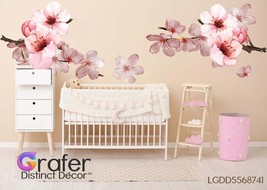 Cherry blossom Mural, Wall Decals Nursery, Flowers Blossoms Decals - £34.84 GBP