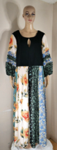 Wayward Fancies eShakti Black Jersey &amp; Floral Print Georgette Dress Wms 2X-20W - £37.95 GBP