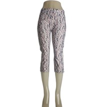 CK CALVIN KLEIN PERFORMANCE Wick White Gray Pink Cropped Leggings Size XL - £23.79 GBP