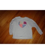 BP retro heart quilted look embellished gray sweat shirt S NWOT - €8,21 EUR