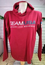 United States Olympic Committee Team USA Red Hooded Hoodie T-Shirt Shirt XL USA - £19.32 GBP