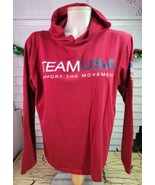 United States Olympic Committee Team USA Red Hooded Hoodie T-Shirt Shirt... - £19.32 GBP