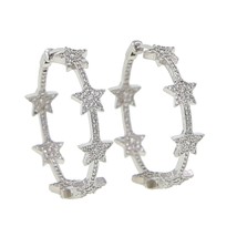 An fashion 33mm stars hoop earrings women hyperbole big earrings bijoux brincos jewelry thumb200