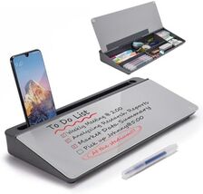 Compact Glass Dry-Erase Desktop Board with Keyboard Stand and Organizer ... - $45.53