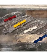 Set 4 Clear Molded acrylic clear Plastic Corn On Cobb Holders Dinner + - €22,29 EUR