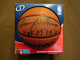 Lenny Wilkens Hof 89 Supersonics Cavaliers Hawks Signed Auto Basketball Jsa Coa - £237.40 GBP