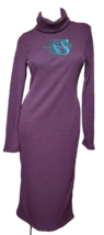 Juniors L- Shein X PLUM PURPLE &quot;D&quot; Swan Ribbed L/S Slimming Dress 34+&quot; C... - £11.05 GBP