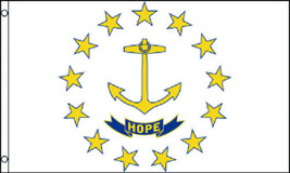2x3 Rhode Island Flag 2&#39;x3&#39; House Banner grommets super polyester 100D - £12.77 GBP