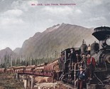 Log Train Washington State Lowman &amp; Hanford Co UNP DB Postcard - £34.99 GBP