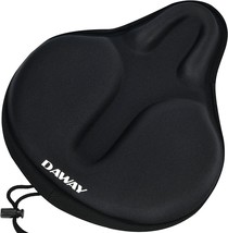 Daway Comfortable Exercise Bike Seat Cover - C6 Large Wide Foam And Gel, Soft. - £27.66 GBP