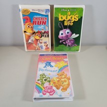 Childrens VHS Tape Lot Chicken Run, Care Bears Daydreams, Chicken Run - £14.77 GBP