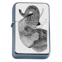 Elephant Art D29 Flip Top Oil Lighter Windproof Resistant Flame - $14.80