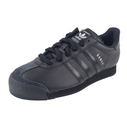 Adidas Samoa J Shoes Black Originals Leather G22610 Casual Size 6 Y = 7.5 Women - $65.00