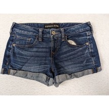 Express Jeans Womens Denim Shorts Size 0 Blue - £13.66 GBP