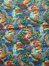 FABRIC Red Rooster &quot;By the Garden Gate&quot; in Vibrant Colors Quilt Craft Sew $2.95 - £2.35 GBP