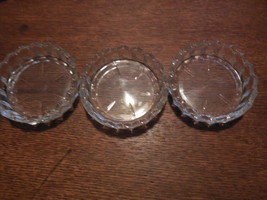 3 Vintage American? Whitehall? Cubist? 3&quot; Individual Nut Dishes -Open Salts - $14.84