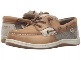 Sperry girls Songfish Boat Shoe, Linen/Oat - Size: US 6 - $43.62