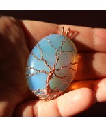 Opalite Tree of Life wire-wrapped pendant, Yggdrassil, World Tree, Wishi... - £37.13 GBP
