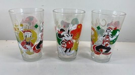 Disney Celebrate With Magic Drinking Glass Mickey Goofy Donald Duck Minnie - £15.46 GBP