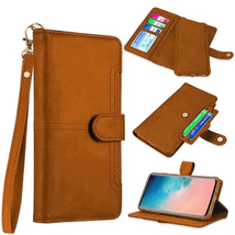 for iPhone 6/6s/7/8 Plus PU Leather Wallet Magnetic Case BROWN - £4.69 GBP